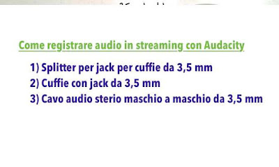Come registrare audio in streaming con Audacity