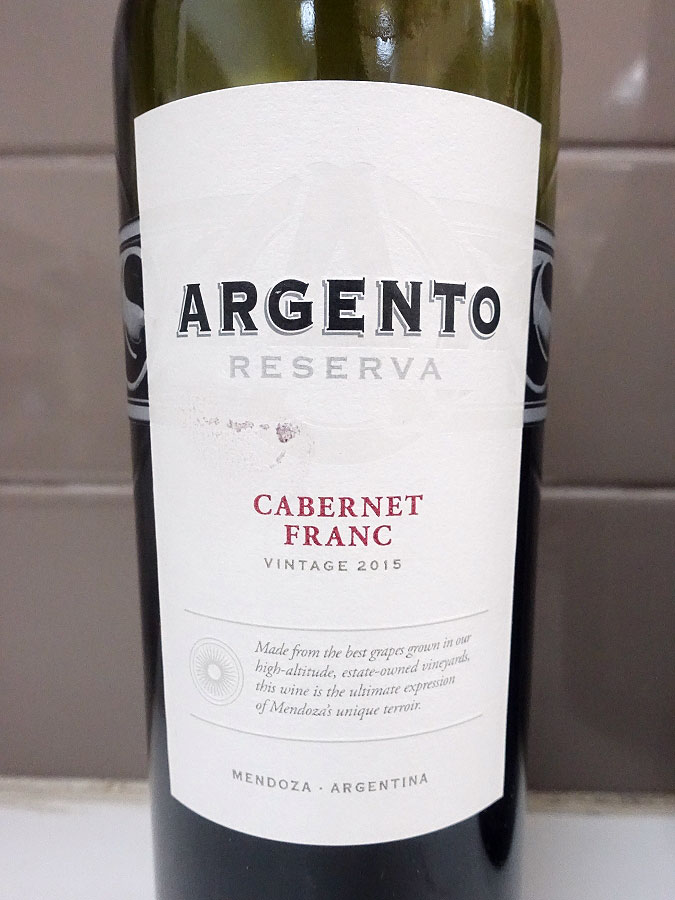 Argento Reserva Cabernet Franc 2015 (88 pts)