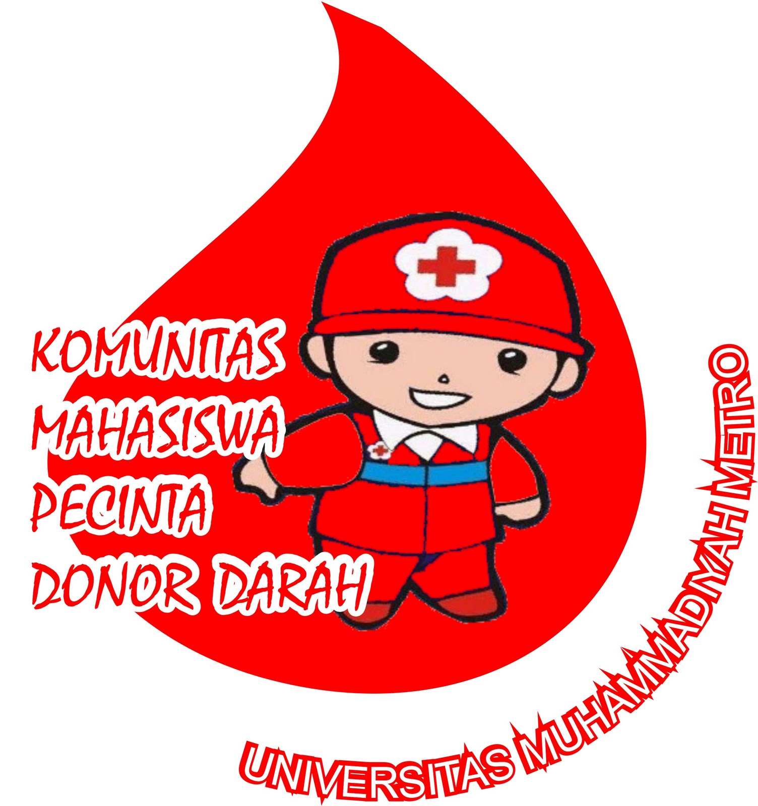  desain logo komunitas  mahasiswa pecinta donor darah KSR 