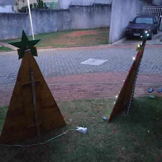 Árvore de Natal feita com Pallets