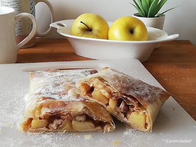 Strudel de manzana con pasta filo