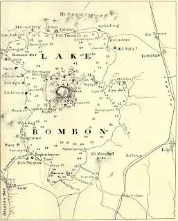 Old map of Taal Lake