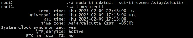 how to set timezone