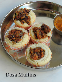 Desi Muffins With Rajma, Rajma Masala Stuffed Baked Dosa Muffins
