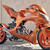 Modification Yamaha Mio with Orange Colour