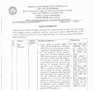 CHHATTISGARH PART TIME TEACHER VACANCY 2022 | छत्तीसगढ़ में पार्ट टाइम टीचर अंशकालीन शिक्षक की वेकेंसी