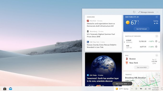 Η γραμμή εργασιών των Windows 10 πρόκειται να λάβει ένα widget ειδήσεων και καιρού