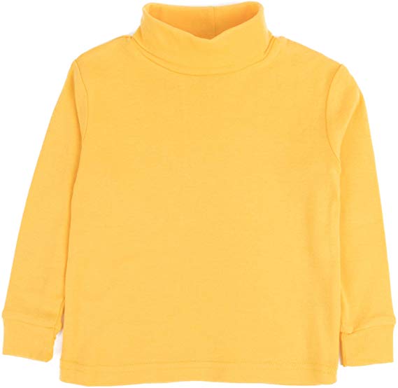 Leveret Girls Boys & Toddler Solid Turtleneck 100% Cotton