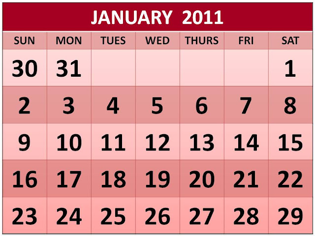 January Pictures For A Calendar 2011. Wall calendar for jan with the