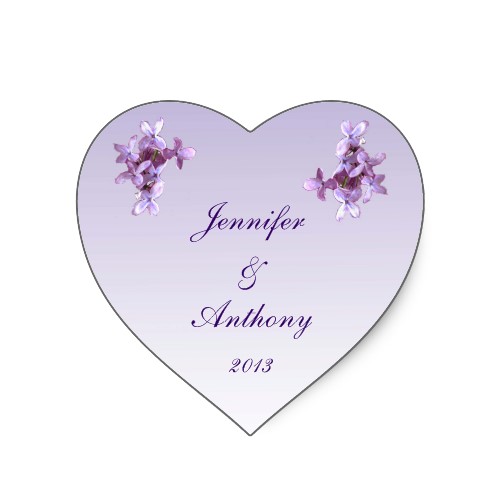 Lilac Wedding Stickers