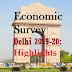  Economic  Survey Delhi 2019-20: Highlights 