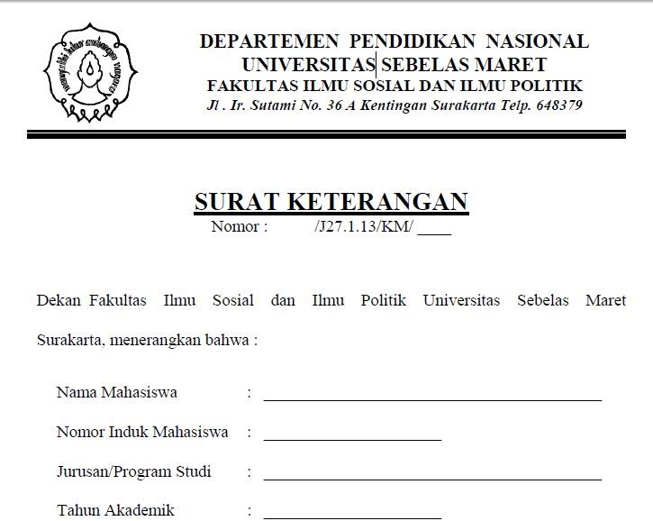 Contoh Surat Keterangan Masih Kuliah  contoh surat dan 