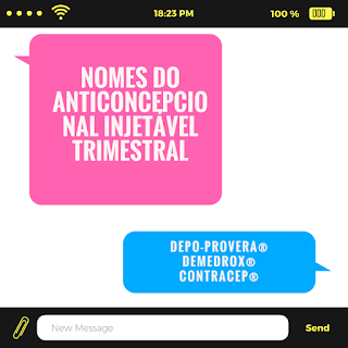 Nomes do anticoncepcional injetável trimestral