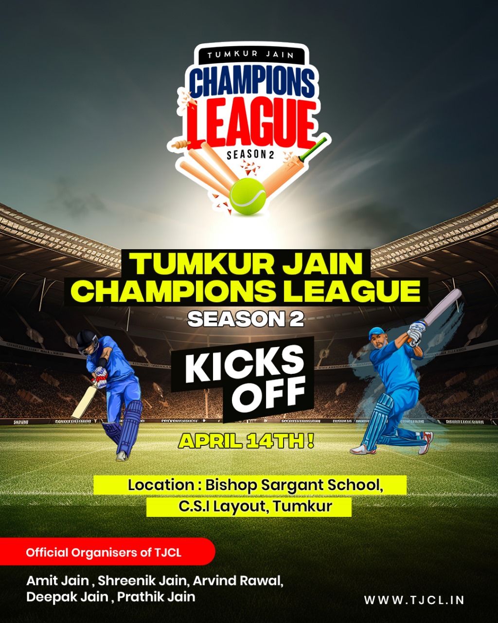 Tumkur Jain Champions League Season 2 Kicks Off with Thrilling Short Boundary Tournament