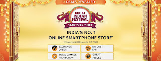 Top Smartphone Best Buy Links In OCT 2020 On Amazon Great Indian sales Offers