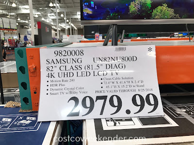 Deal for the Samsung UN82NU800D 82-inch 4K UHD TV at Costco