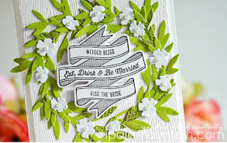 Die cut patterned paper wreath  - Iowna Palamountain