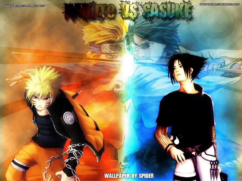 NARUTO WALLPAPER: NARUTO VS SASUKE WALLPAPER