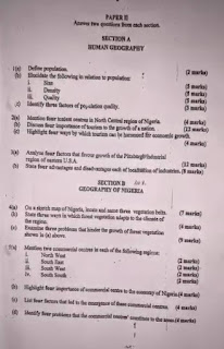 2025 NECO Human and Regional Geography Essay Questions and Answers [4th July]