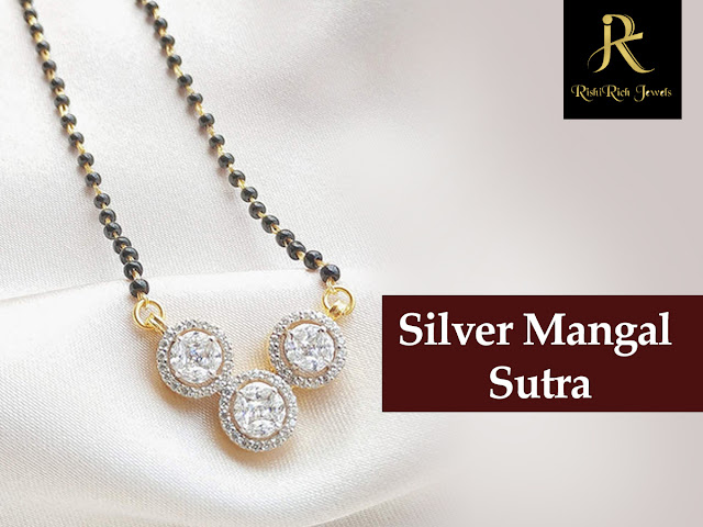 Silver mangalsutra design