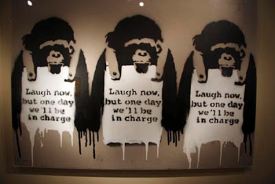 Banksy Graffiti Art Monkey