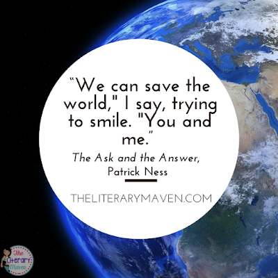 In The Ask and the Answer, the second book in the Chaos Walking series by Patrick Ness, Todd and Violet's adventures continue. But as Mayor Prentiss's power grows, they can't even be sure if they can trust each other. Read on for more of my review and ideas for classroom application.