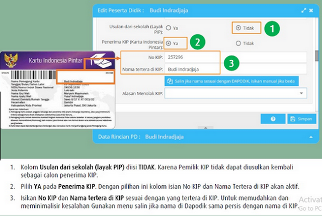 Update Panduan Pengisian Data KIP Pada Dapodik 2017 