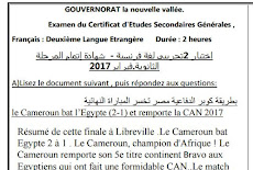 امتحان لغة فرنسية تجريبى ووثيقة نهائى افريقيا ثانوية عامة 2017 مسيو عصام سيد صالح