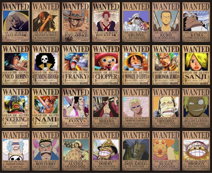Anime Venus: Bounty One Piece all krakter