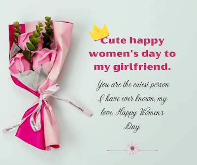 Image of cute happy women's day wishes Girl friend