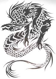 Motif Tato Naga Hitam Putih 26