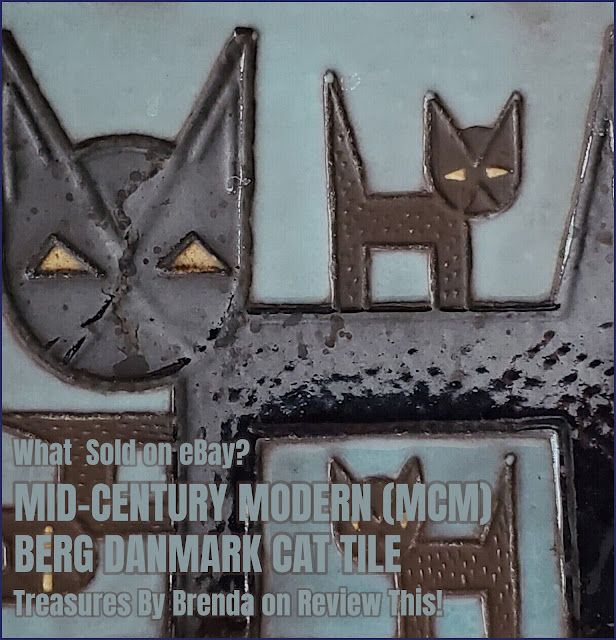 Love this Berg, Danmark (Denmark) mid-century modern art tile! So pretty.