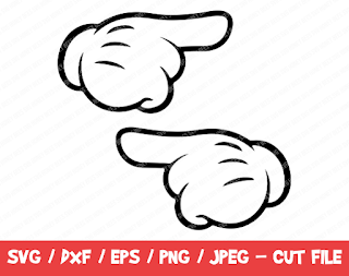 Mickey Mouse Hands SVG, Minnie Mouse Hands SVG PNG, Instant Sownload, Cricut Cut Files, Silhouette Cut Files, Disney Svg, Mickey Hands