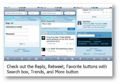 Twitter for Mobile Interface