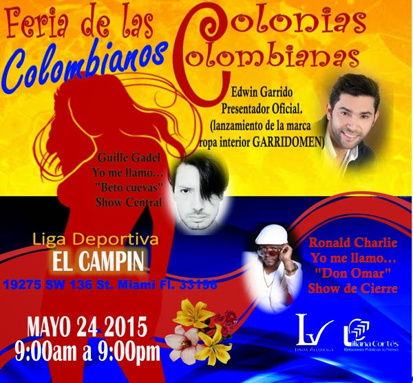 Gran presentación de artistas Colombianos en La Feria de las Colonias en Miami