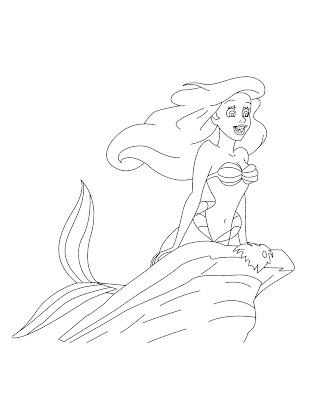 princesses coloring pages to print. Little Mermaid Coloring Pages