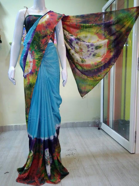 Ikkath Printed  Soft Silk Saree