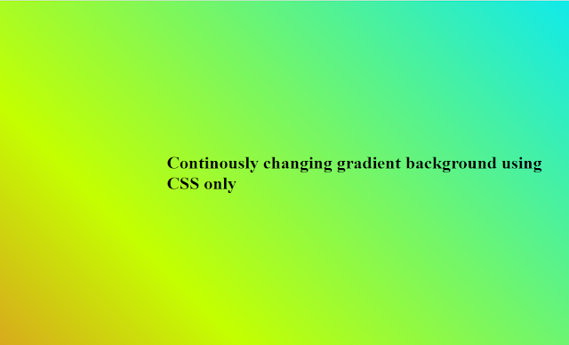 Continously changing gradient background using CSS only