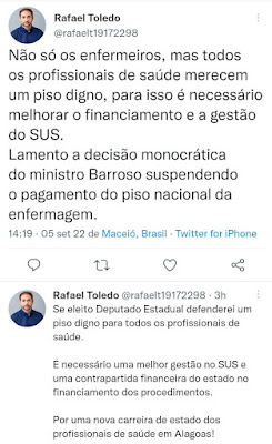 “Não só os enfermeiros, mas todos os profissionais de saúde merecem um piso digno”, diz Dr. Rafael