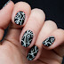 Encircled Black and White Nail Art