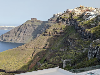 The cliffs below Thira Santorini.