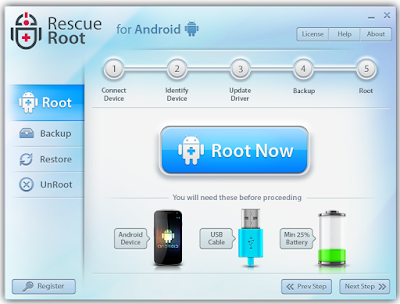 طريقة فتح روت ببرنامج RESCUE ROOT الشامل