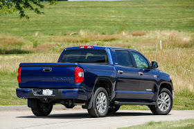 Rear 3/4 view of 2017 Toyota Tundra Limited Crewmax 4X4