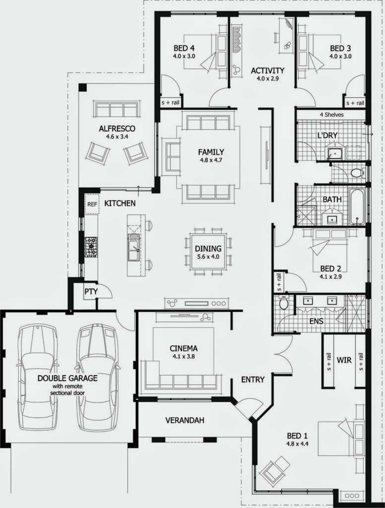 This 4  Bedroom  Single Storey House  Plan  Is Just Unique  