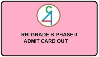 RBI Grade B Phase II Admit Card