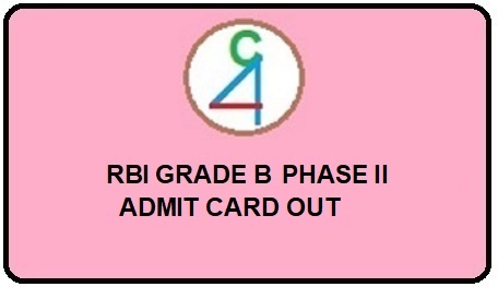 RBI GRADE B (PHASE II) ADMIT CARD OUT 