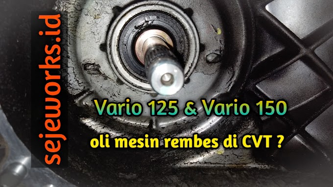 Seal Pulley Vario 125 &150 Rusak, Oli Mesin serta Oli Gardan Rembes Terus