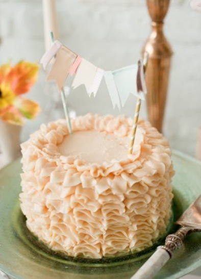 peach ruffle cake