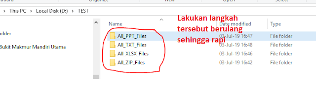 Merapikan Folder Berdasarkan Masing-masing File Extension Dengan Jupyter Python