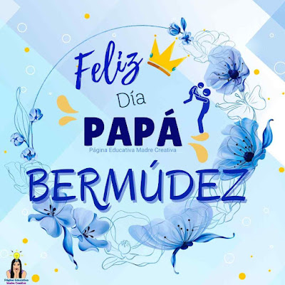 Solapín Feliz Día del Padre - Apellido Bermúdez para imprimir gratis